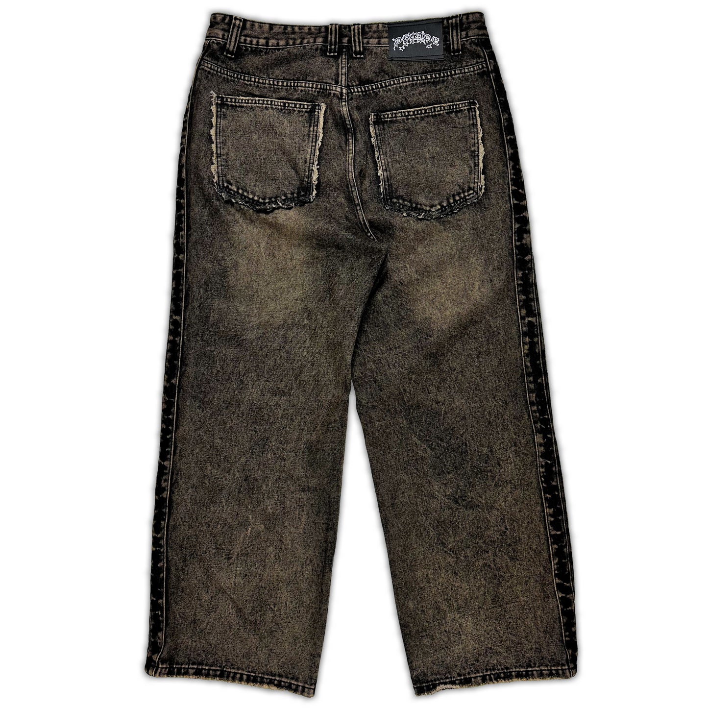 Brown-wash Track Jeans