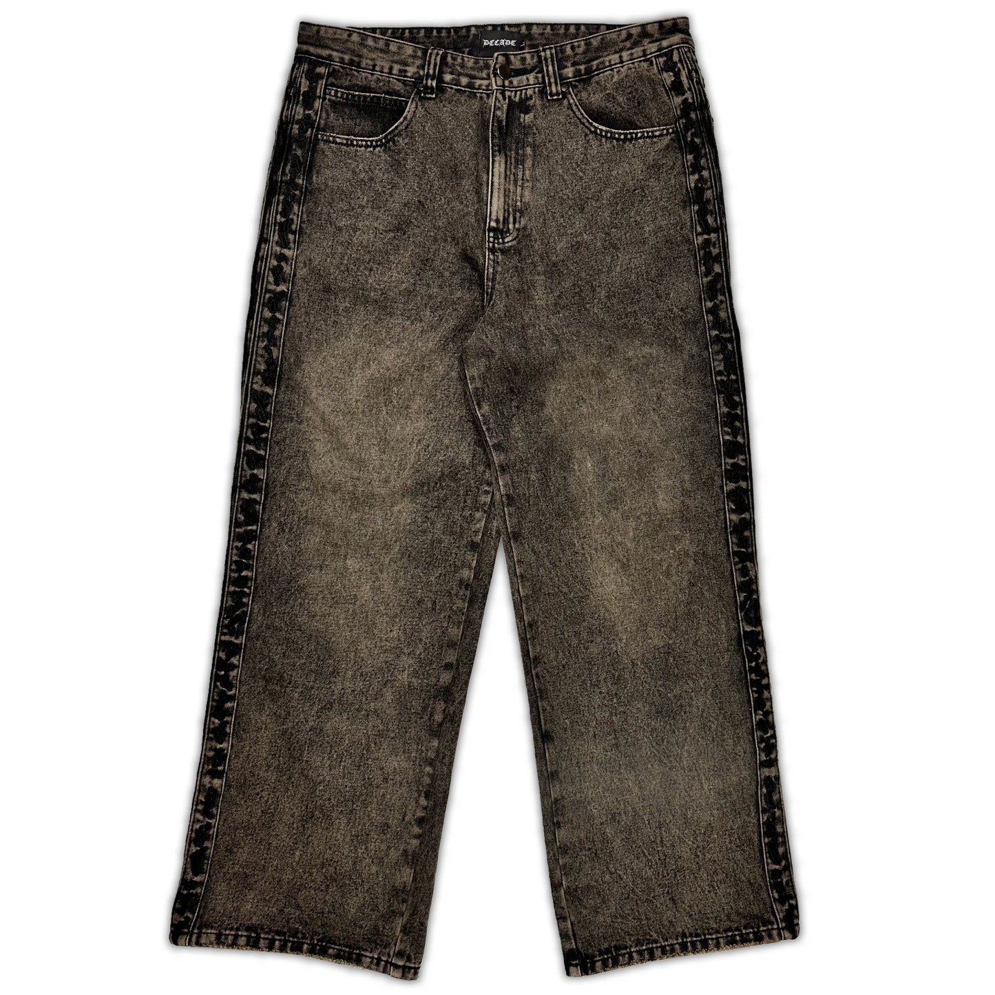 Brown-wash Track Jeans