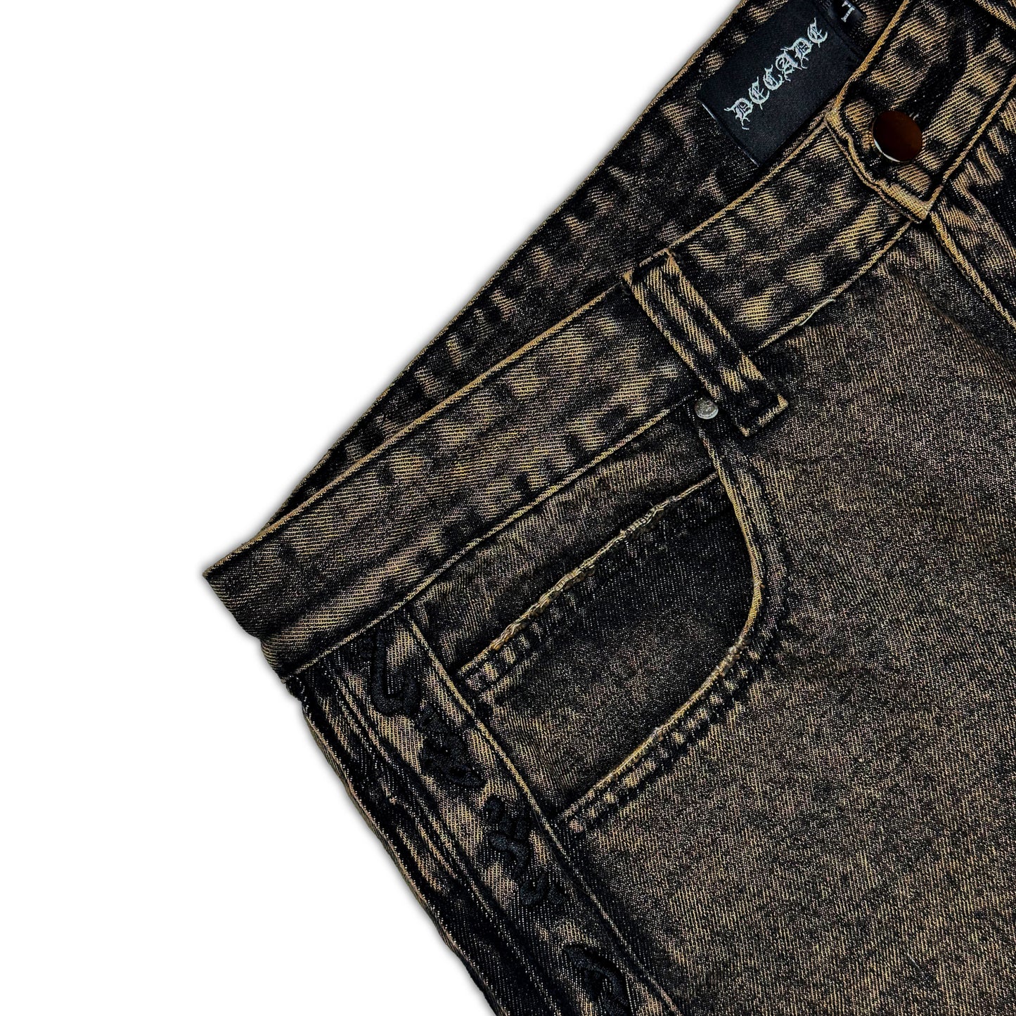 Brown-wash Track Jeans