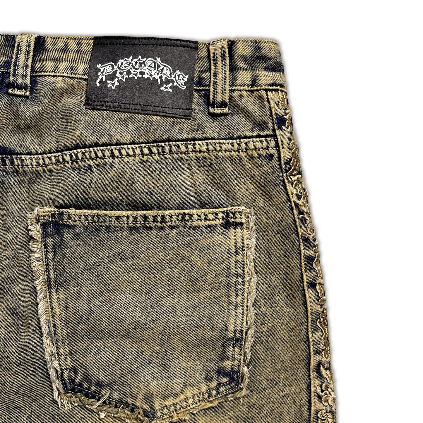 Vintage-wash Track Jeans