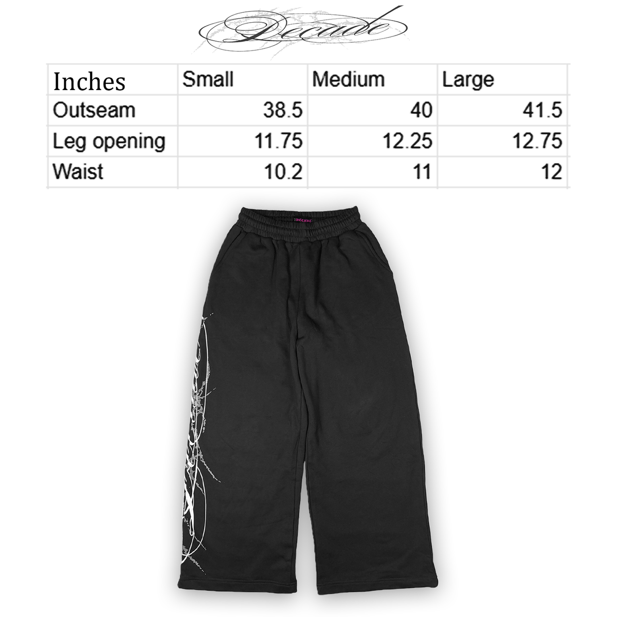 Cursive Sweatpants Black