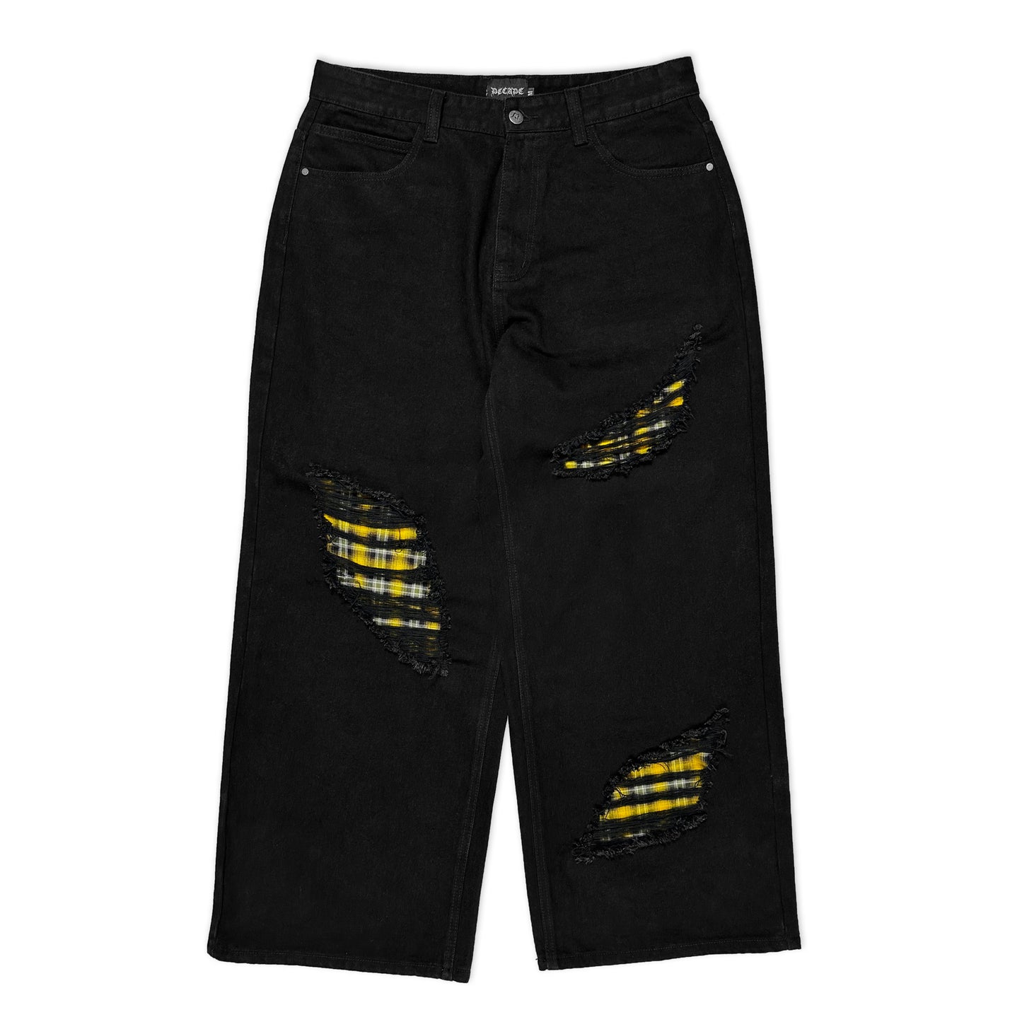 Black Interchangeable Flannel Jeans