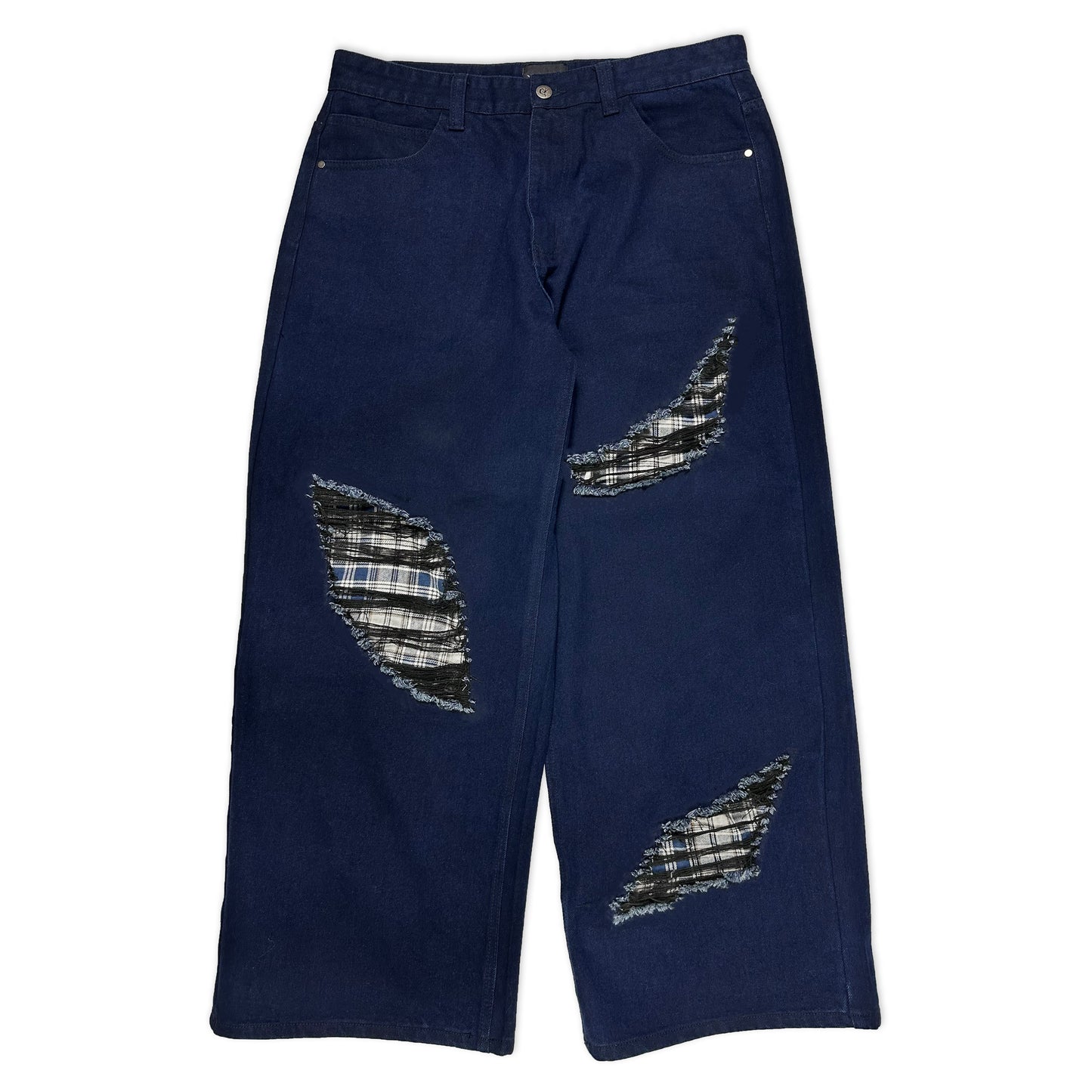 Blue Interchangeable Flannel Jeans