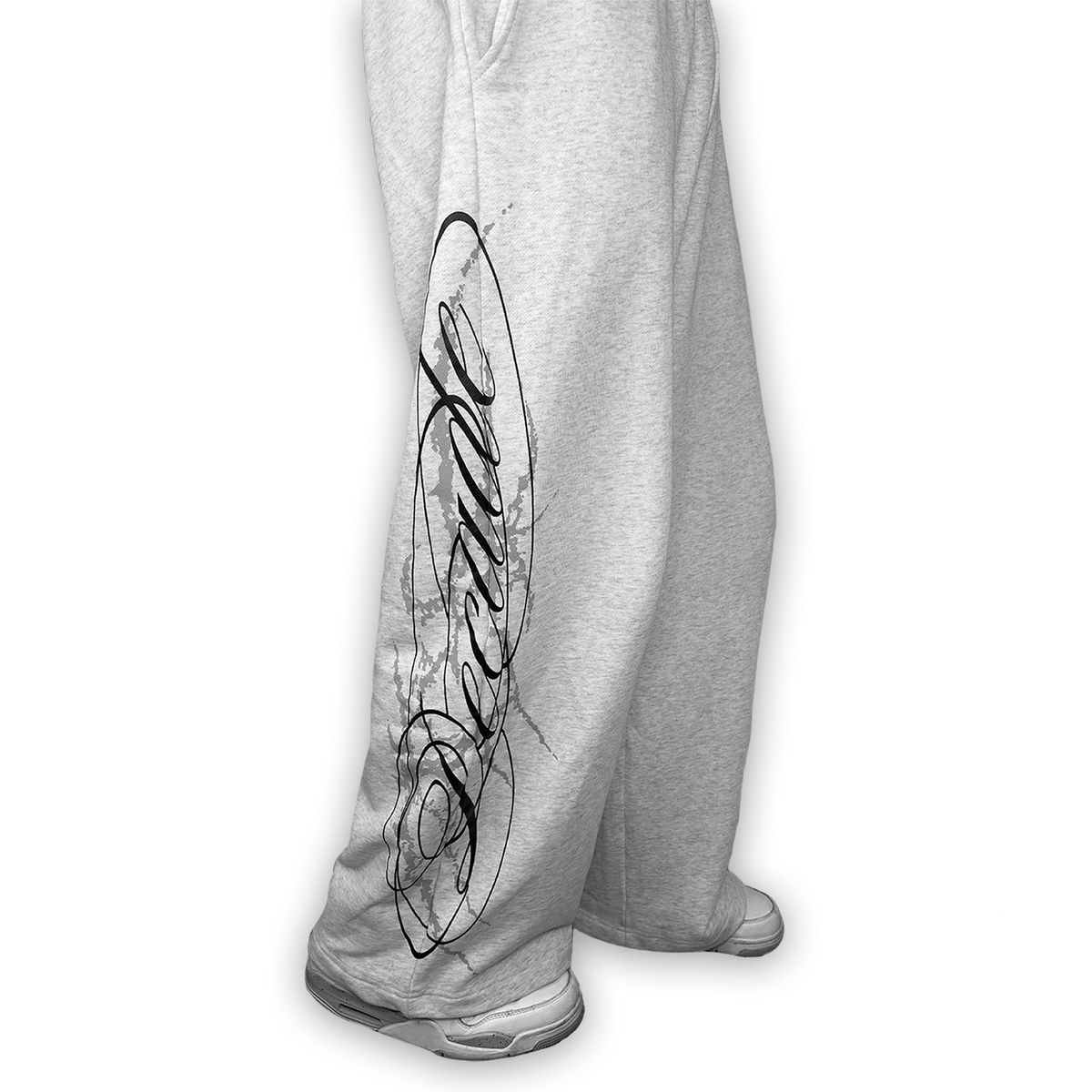 Cursive Sweatpants Grey